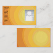 Orange Kreis-Schatten - Geschäft Visitenkarte (Vorne/Hinten)