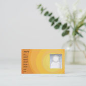 Orange Kreis-Schatten - Geschäft Visitenkarte (Stehend Vorderseite)