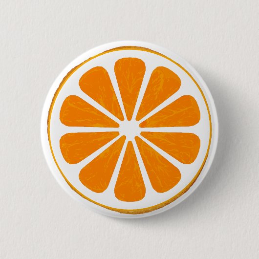 orange. Kreuzung. Knopf Button (Vorderseite)