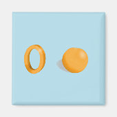 Orange Kühlschrankmagnet (Vorne)