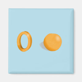 Orange Kühlschrankmagnet