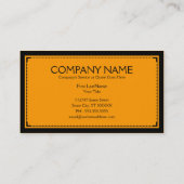 orange Kultiviertheiten Visitenkarte (Rückseite)