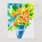 Orange kumquat frucht art watercolor postkarte (Vorderseite)
