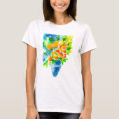 Orange kumquat frucht art watercolor T-Shirt (Vorderseite)