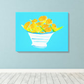 Orange Kumquats Aquarellfrucht Leinwanddruck (Insitu (Holzboden))