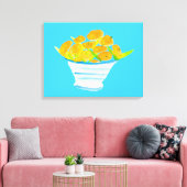 Orange Kumquats Aquarellfrucht Leinwanddruck (Insitu (Wohnzimmer))