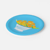 Orange Kumquats Aquarellfrucht Pappteller (Schrägansicht)