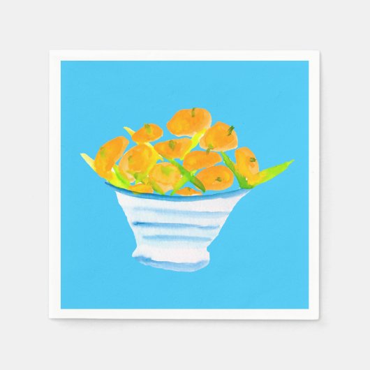Orange Kumquats Aquarellfrucht Serviette (Vorderseite)