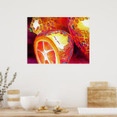 Orange Kumquats Still life fruits watercolor art Poster (Küche)