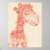 Orange Künstlerisch Giraffe Poster (Vorne)