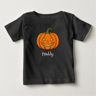 Orange Kürbis Geschlecht Neutrale Name Halloween Baby T-shirt