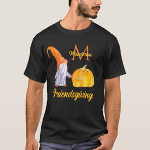 Orange Kürbis Gnome Friendsgiving T-Shirt