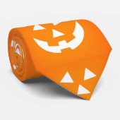 Orange Kürbis-Krawatte Halloween-Kürbislaterne Krawatte (Gerollt)