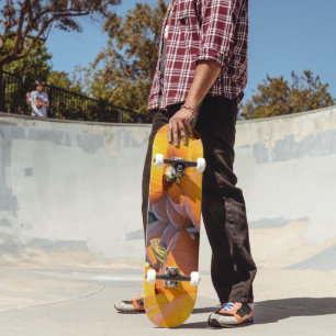 Orange Kürbiskutsche Skateboard