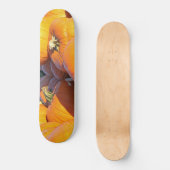 Orange Kürbiskutsche Skateboard (Vorderseite)