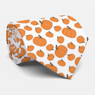 orange Kürbismuster Krawatte