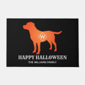 Orange Labrador Retriever Happy Halloween Custom Fußmatte (Vorderseite)