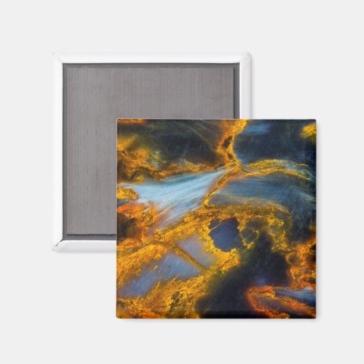 Orange Laced Pietersite Magnet (Vorderseite/Rückseite)