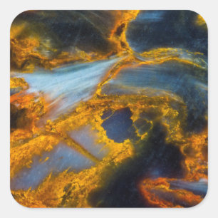 Orange Laced Pietersite Quadratischer Aufkleber