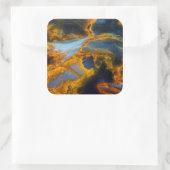 Orange Laced Pietersite Quadratischer Aufkleber (Tasche)
