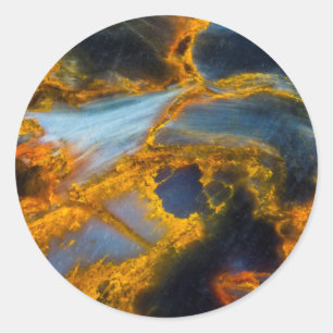 Orange Laced Pietersite Runder Aufkleber