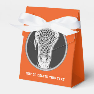 Orange Lacrosse Bevorzugung Geschenkschachtel