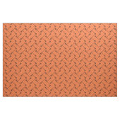 Orange Lacrosse Black Sticks Gemustert Stoff (Fat Quarter (45,7 x 55,9 cm))