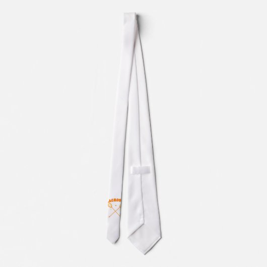 Orange Lacrosse-Logo Krawatte (Rückseite)