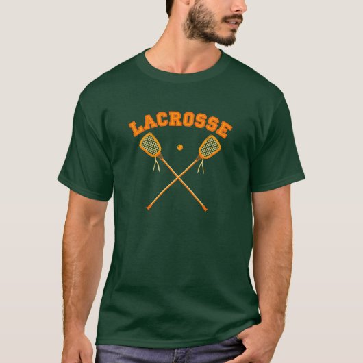 Orange Lacrosse-Logo T-Shirt (Vorderseite)