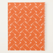 Orange Lacrosse White Sticks Gemustert Planer (Rückseite)