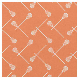 Orange Lacrosse White Sticks Gemustert Stoff
