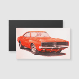 Orange-Lademagnet 1969 Magnetkarte
