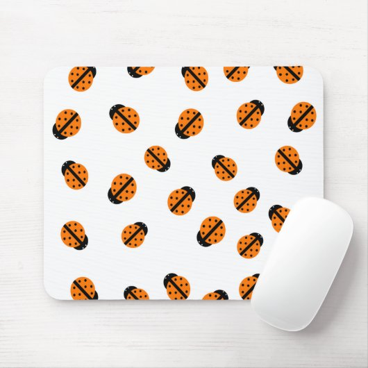 Orange Lady Bug Mousepad (Mit Mouse)