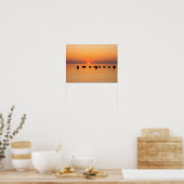 Orange Lake Sunrise Poster (Küche)