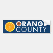 Orange Landkreis-Autoaufkleber-Weißtext Autoaufkleber (Vorne)