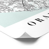 Orange Landkreis California Blue Water Street Kart Poster (Ecke)