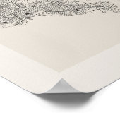 Orange Landkreis California Boho Arch Beige Poster (Ecke)