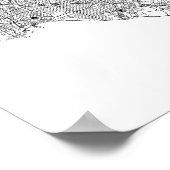 Orange Landkreis California Minimal Modern Street Poster (Ecke)