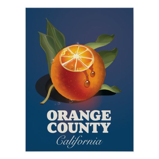 Orange Landkreis California Reiseplakat. Poster (Vorderseite)