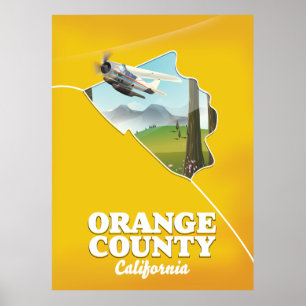 Orange Landkreis California Reiseplakat Poster