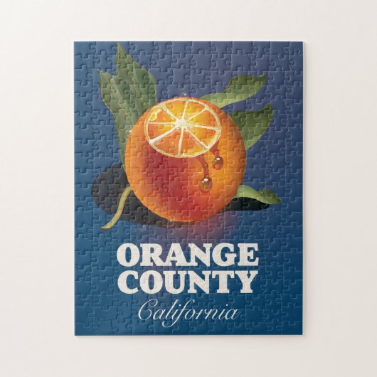 Orange Landkreis California Reiseplakat. Puzzle (Vertikal)