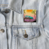 Orange Landkreis California USA Button (Beispiel)