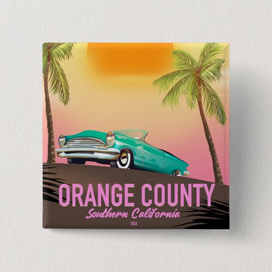 Orange Landkreis California USA Button (Vorderseite)