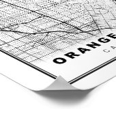 Orange Landkreis Map Poster (Ecke)