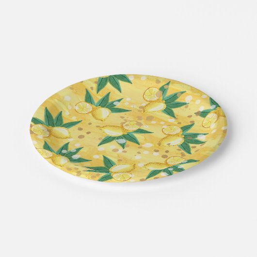 Orange Landkreis Pappteller (Schrägansicht)