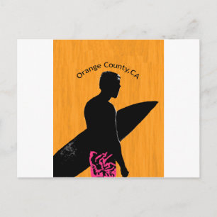 Orange Landkreis Surfer Postkarte