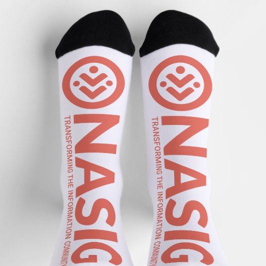 Orange, langes Logo Socken (Oben)