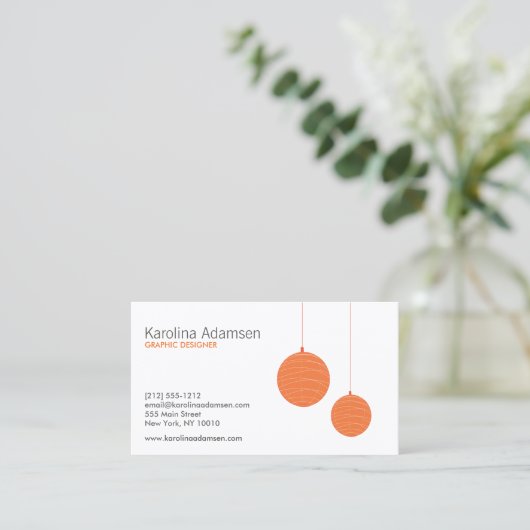 ORANGE LANTERNS VISITENKARTE (Stehend Vorderseite)