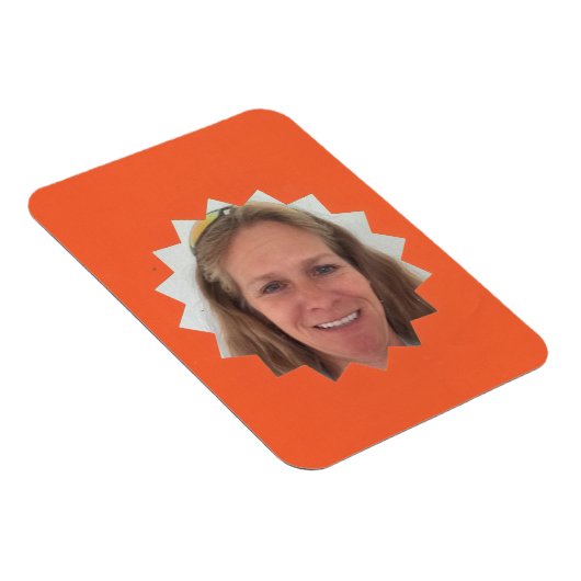 Orange Large Sun Foto Frame Magnet (Rechte Seite)