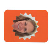 Orange Large Sun Foto Frame Magnet (Horizontal)